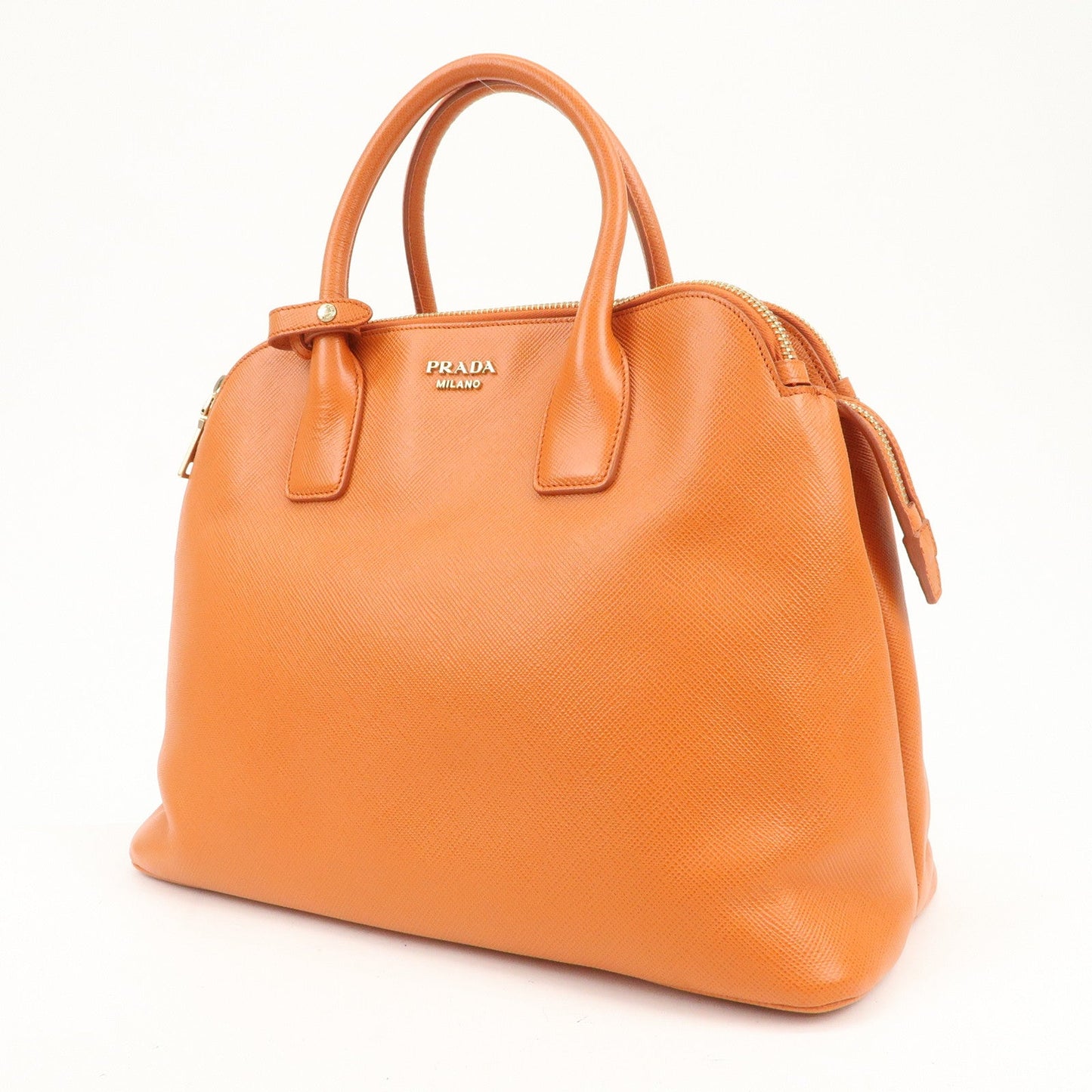 Prada Logo Saffiano Leather Hand Bag Orange BN2560【Pre-order】