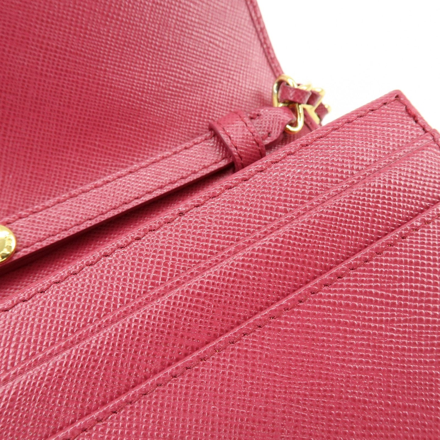 Prada Saffiano Leather Chain Wallet WOC Pink 1M1290【Pre-order】