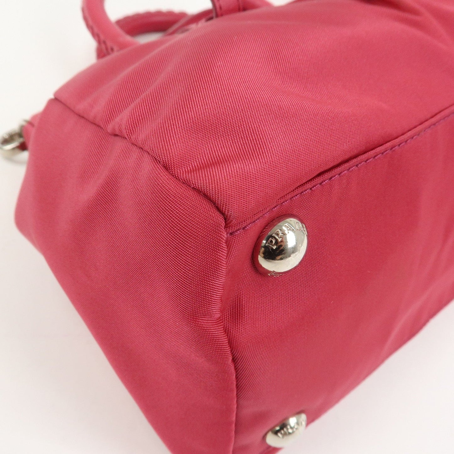 Prada Logo Nylon Leather 2Way Bag Hand Bag Shoulder Bag Pink【Pre-order】