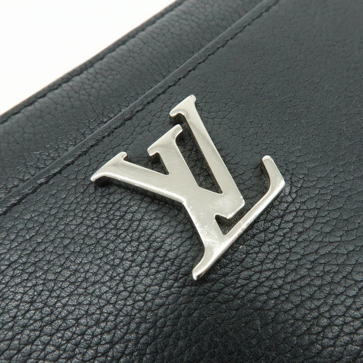Louis Vuitton Leather Lockme Round Zippy Long Wallet Noir M62622【Pre-order】