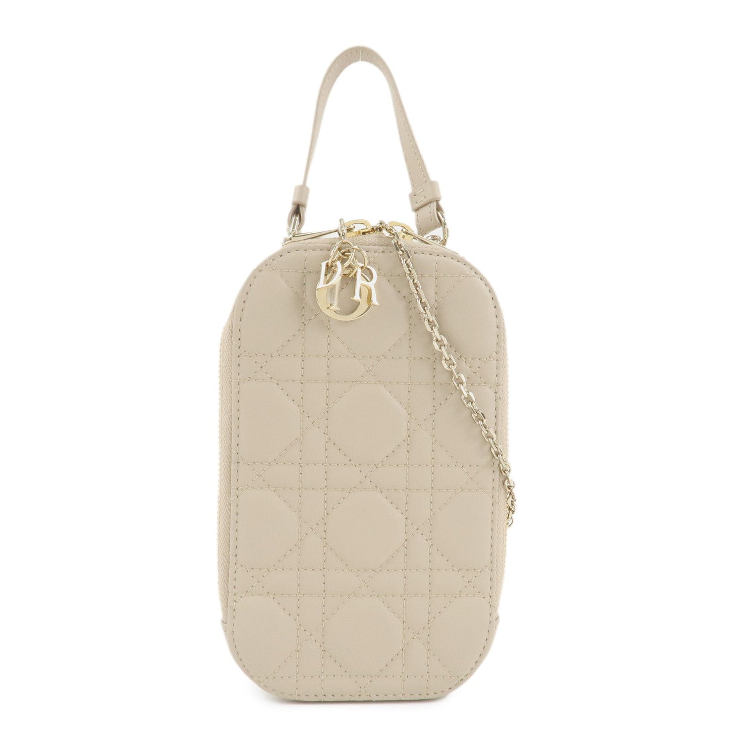 Christian Dior Lady Dior Call'in Dior Cannage Lamb Skin Phone Holder【Pre-order】