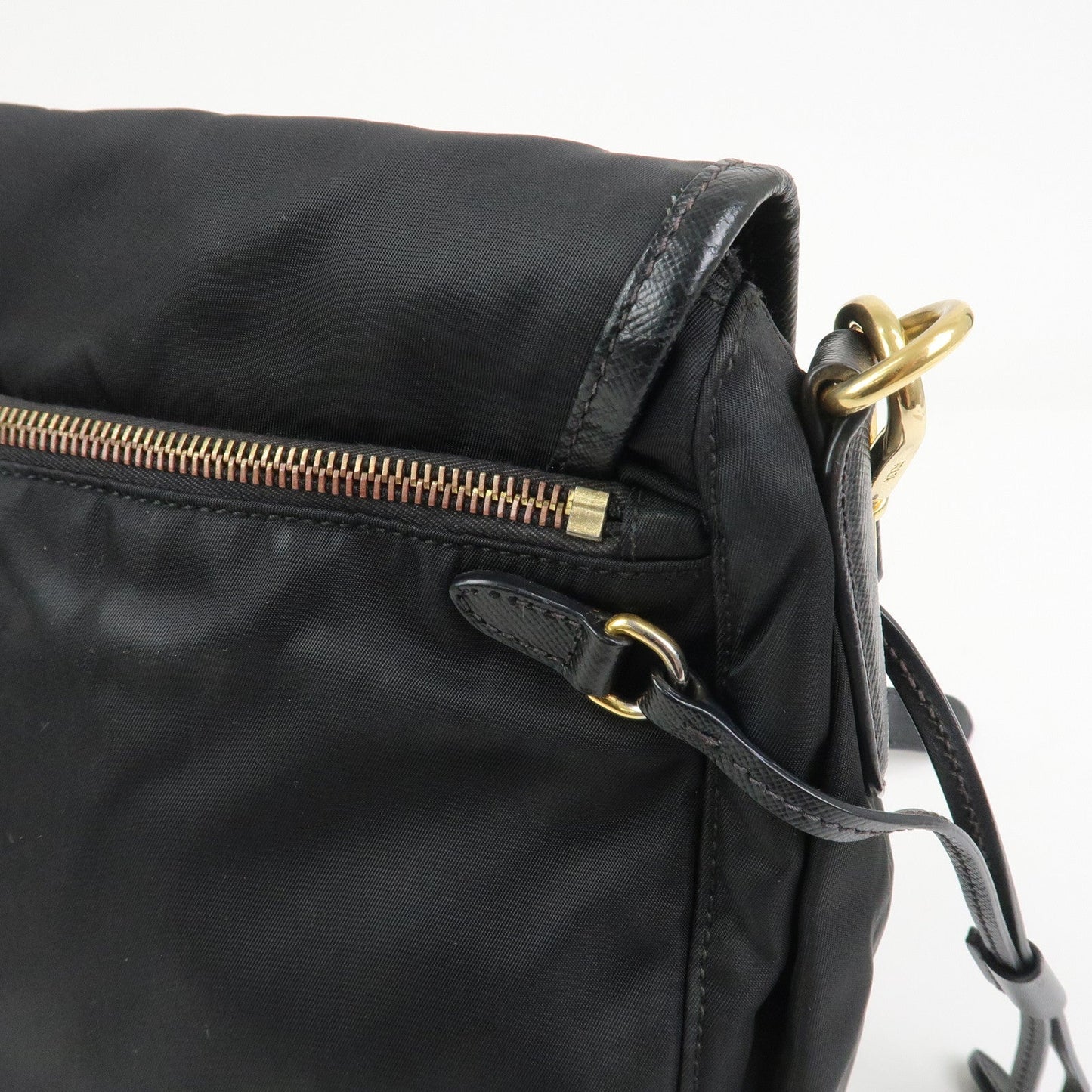 Prada Logo Nylon Saffiano Leather Shoulder Bag Crossbody Bag Black【Pre-order】