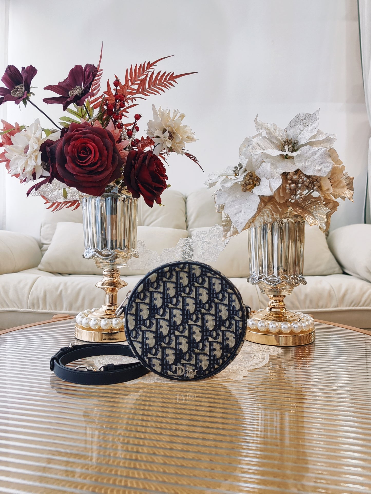 Christian Dior 老花圓餅 Cross Body