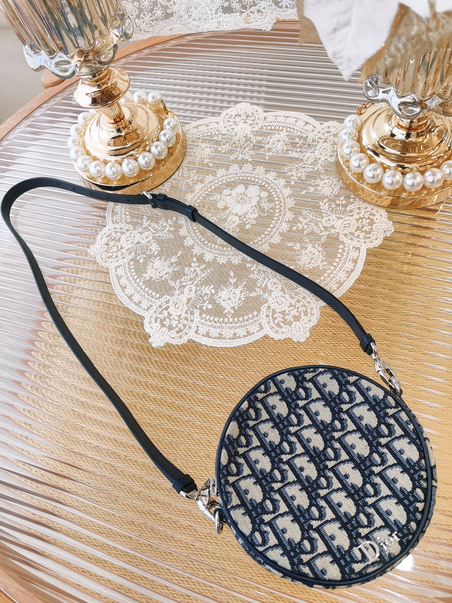 Christian Dior 老花圓餅 Cross Body