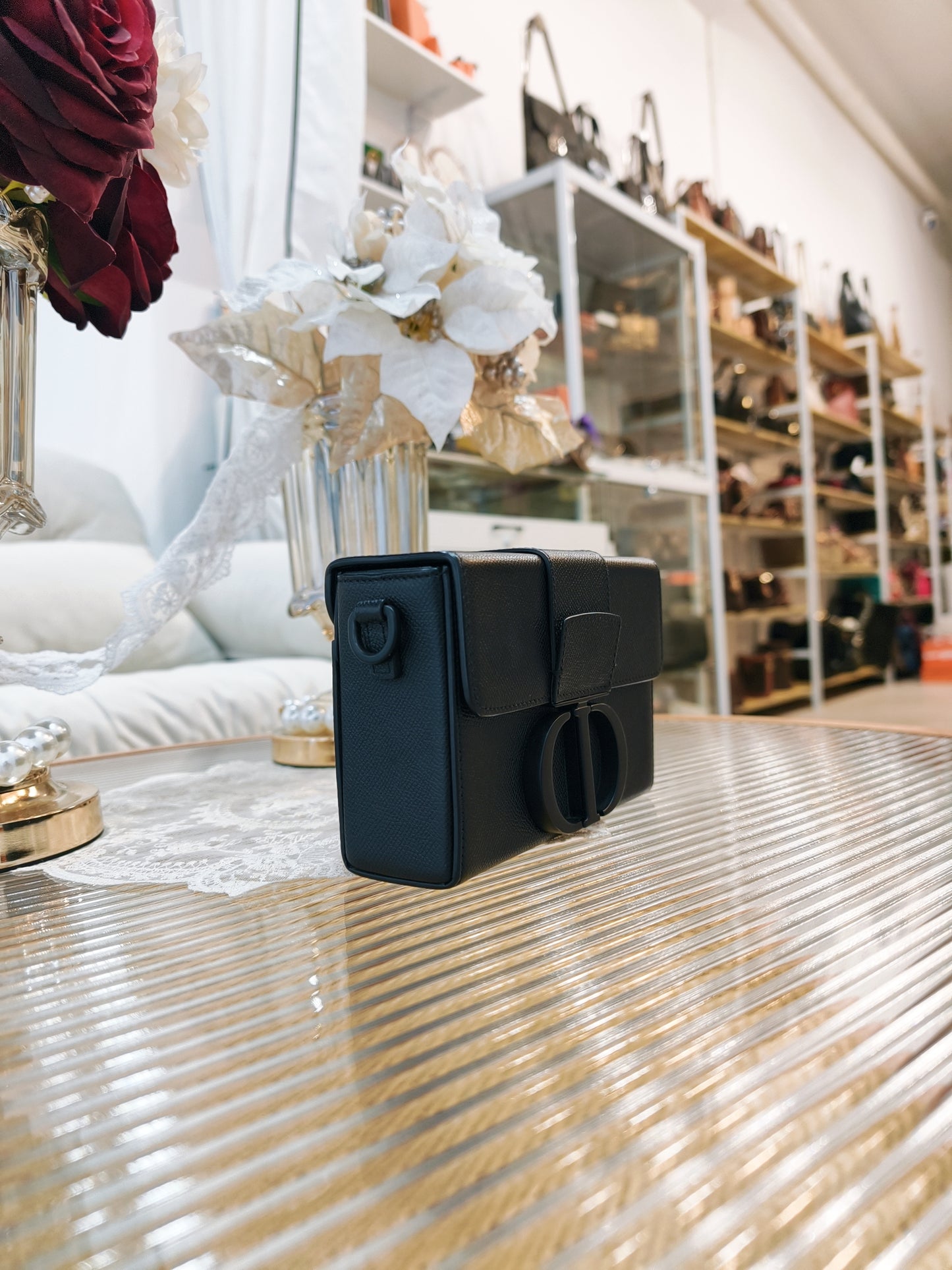 Christian Dior 30 Montaigne So Black Crossbody Bag