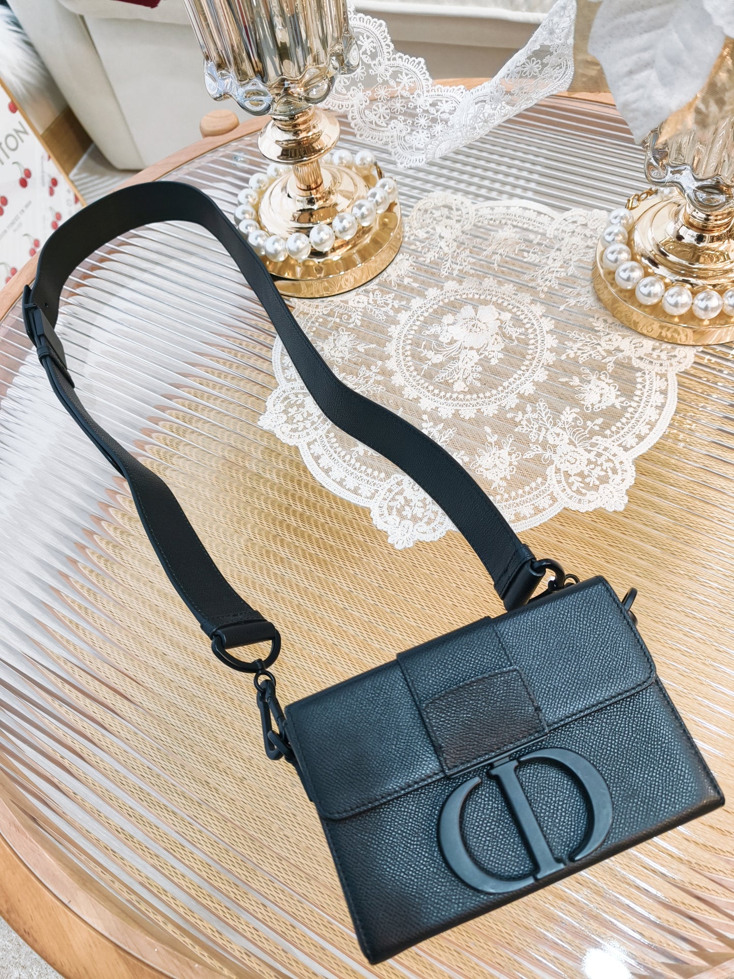 Christian Dior 30 Montaigne So Black Crossbody Bag