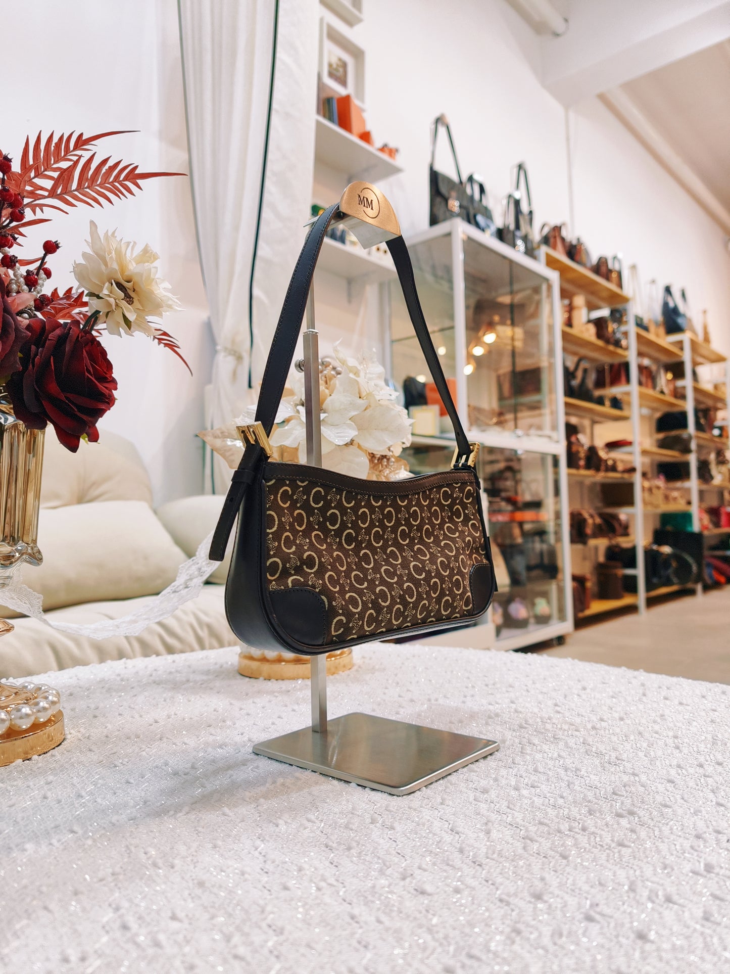Celine 布面腋下袋 Shoulder Bag