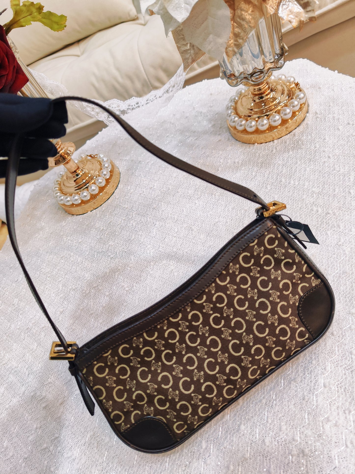 Celine 布面腋下袋 Shoulder Bag