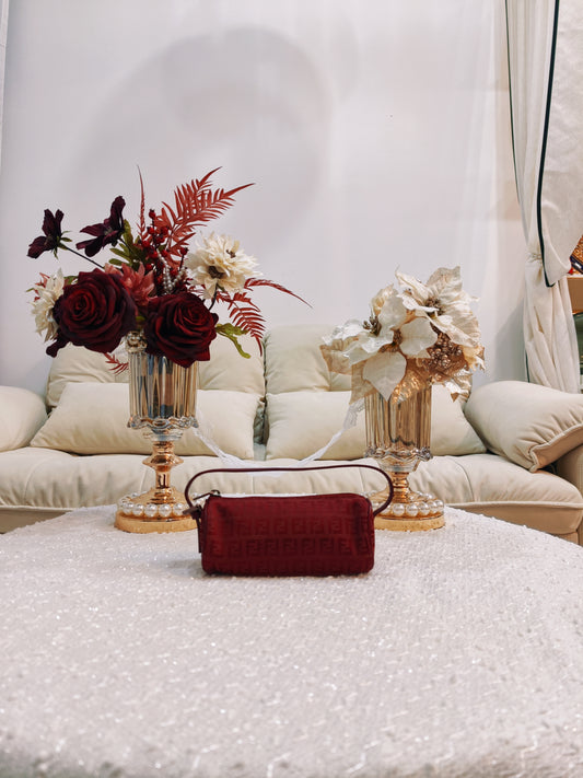 Fendi Zucca 紅色小圓筒