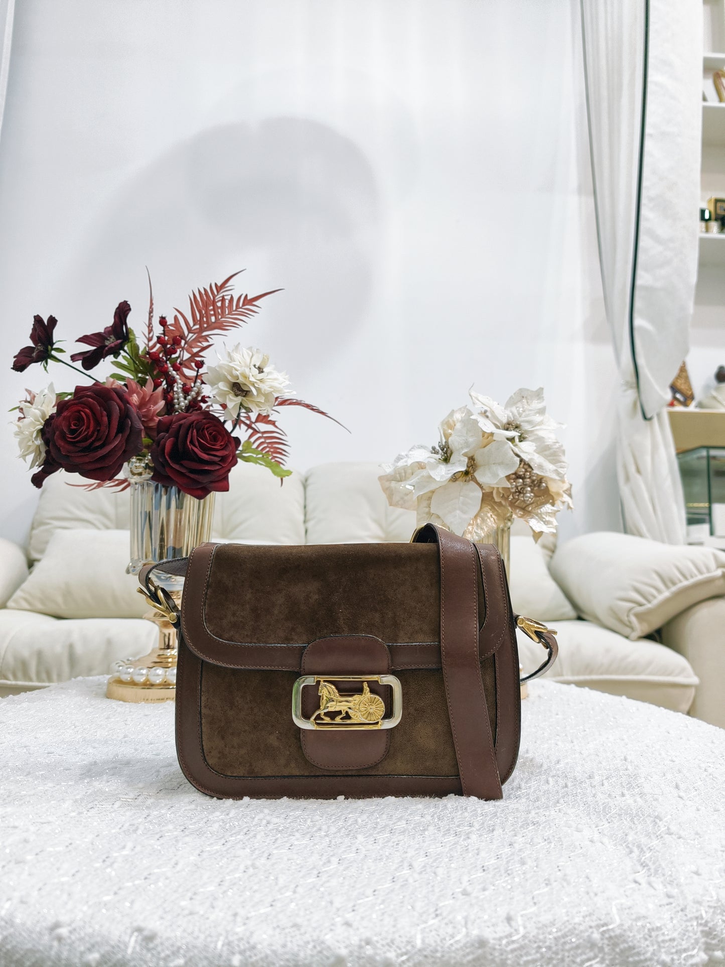 Celine 麂皮馬車 Suede Crossbody **絕版**