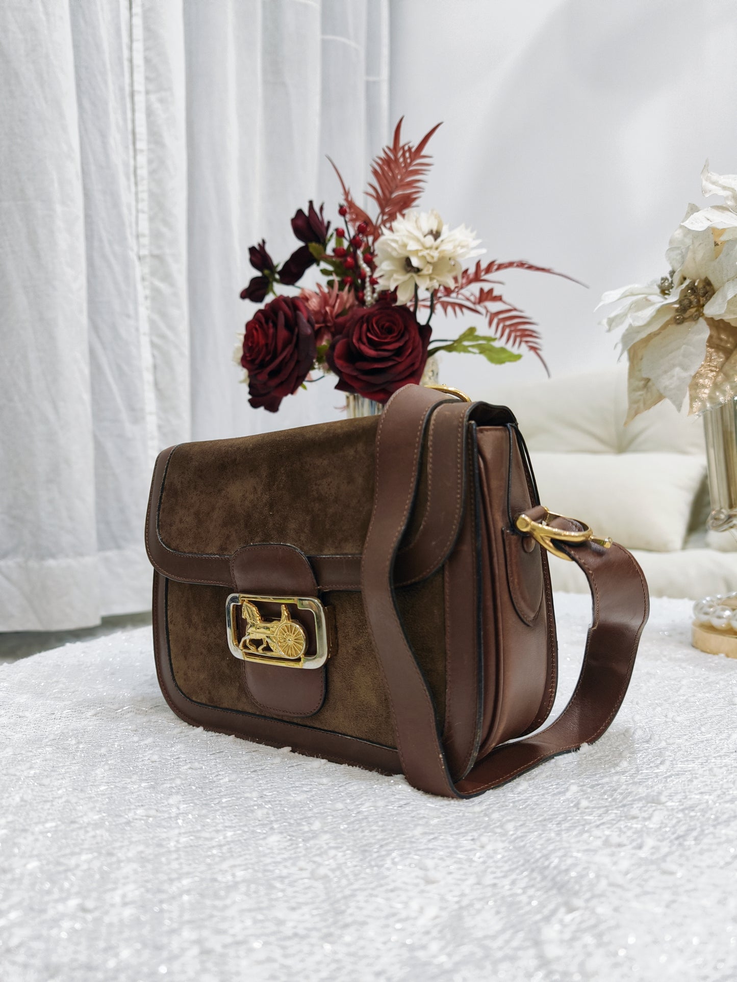 Celine 麂皮馬車 Suede Crossbody **絕版**