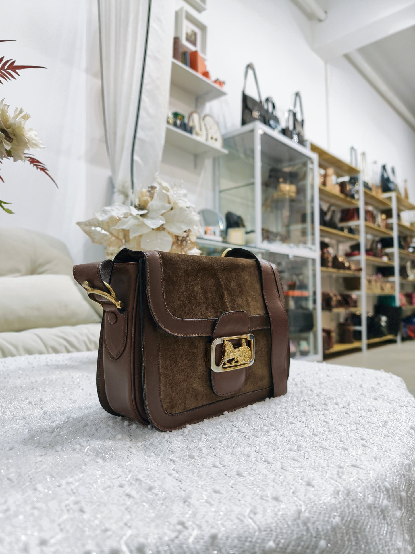 Celine 麂皮馬車 Suede Crossbody **絕版**