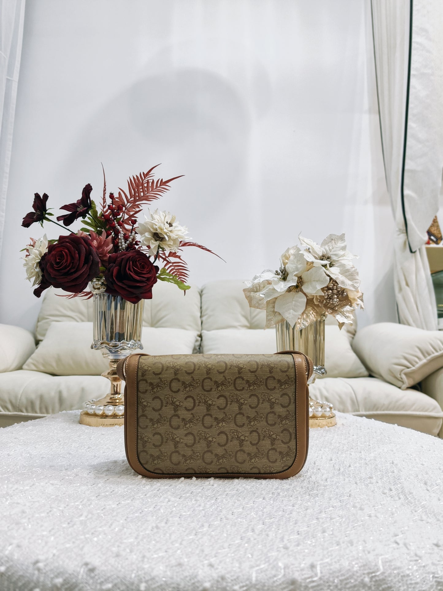 Celine PVC 米黃 Crossbody Bag