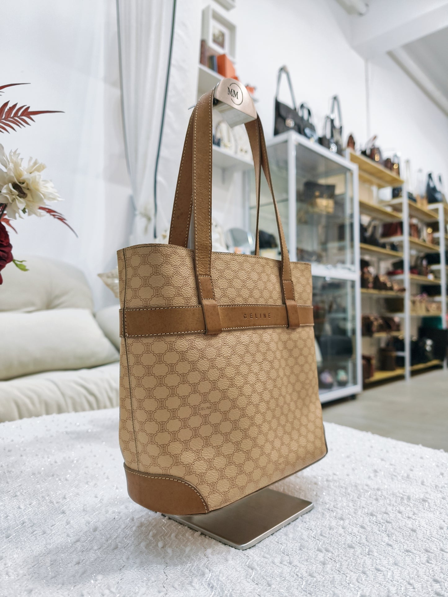 Celine Macadam Tote Bag (米黃色)