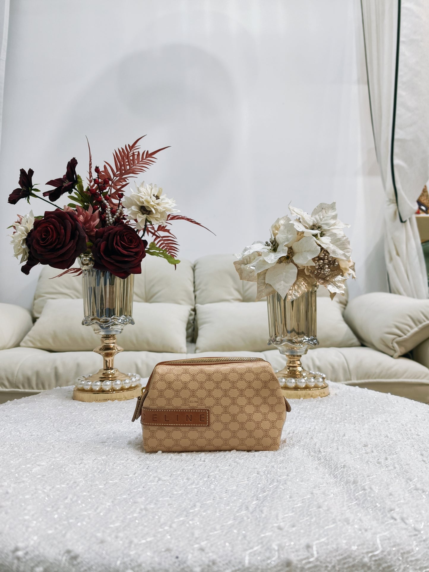 Celine Macadam Pouch (Small) 米黃色