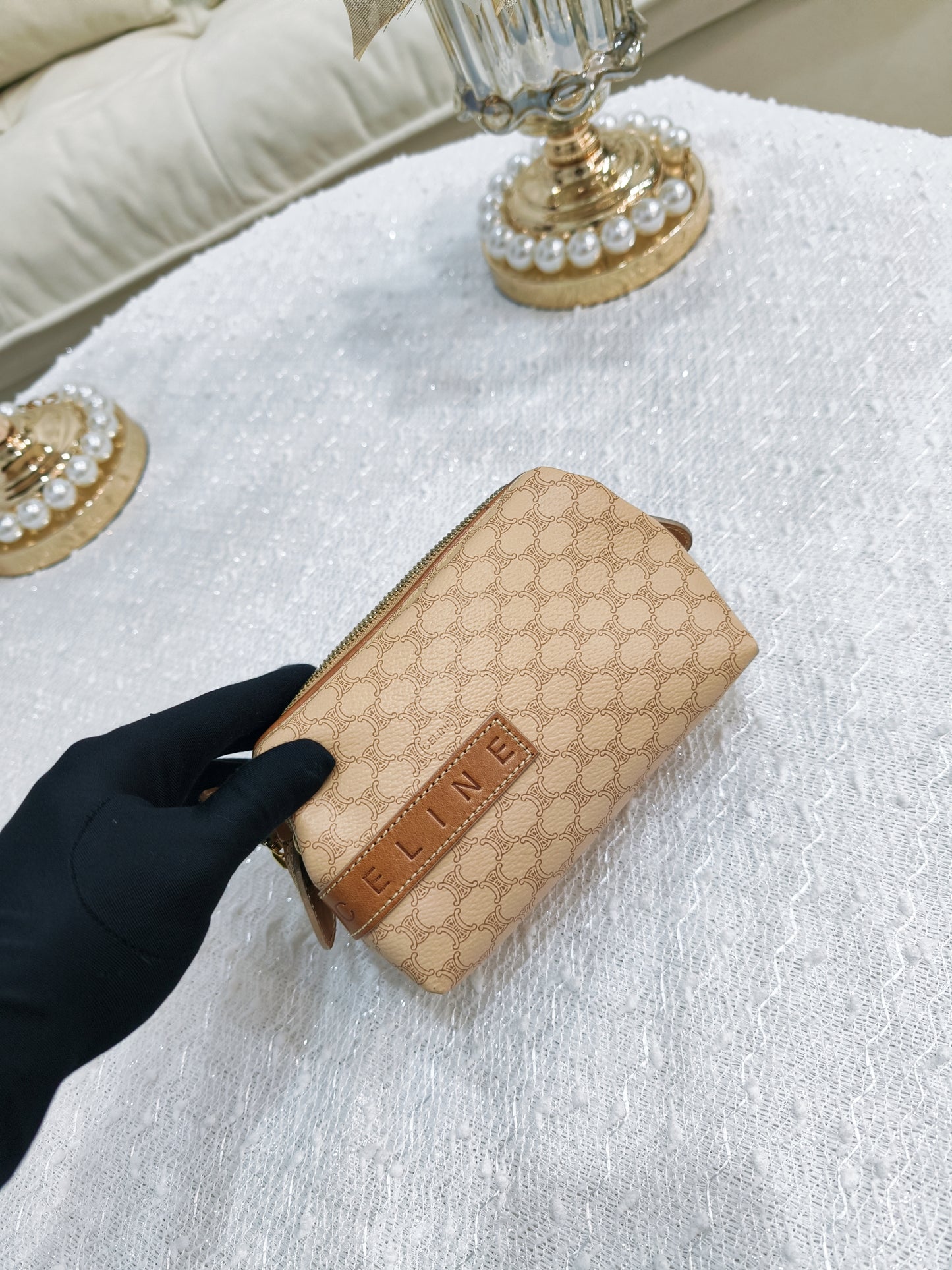 Celine Macadam Pouch (Small) 米黃色