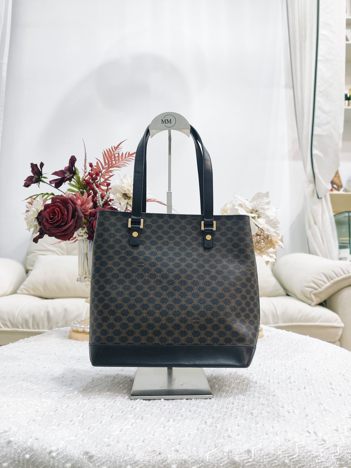 Celine Macadam Tote 黑花