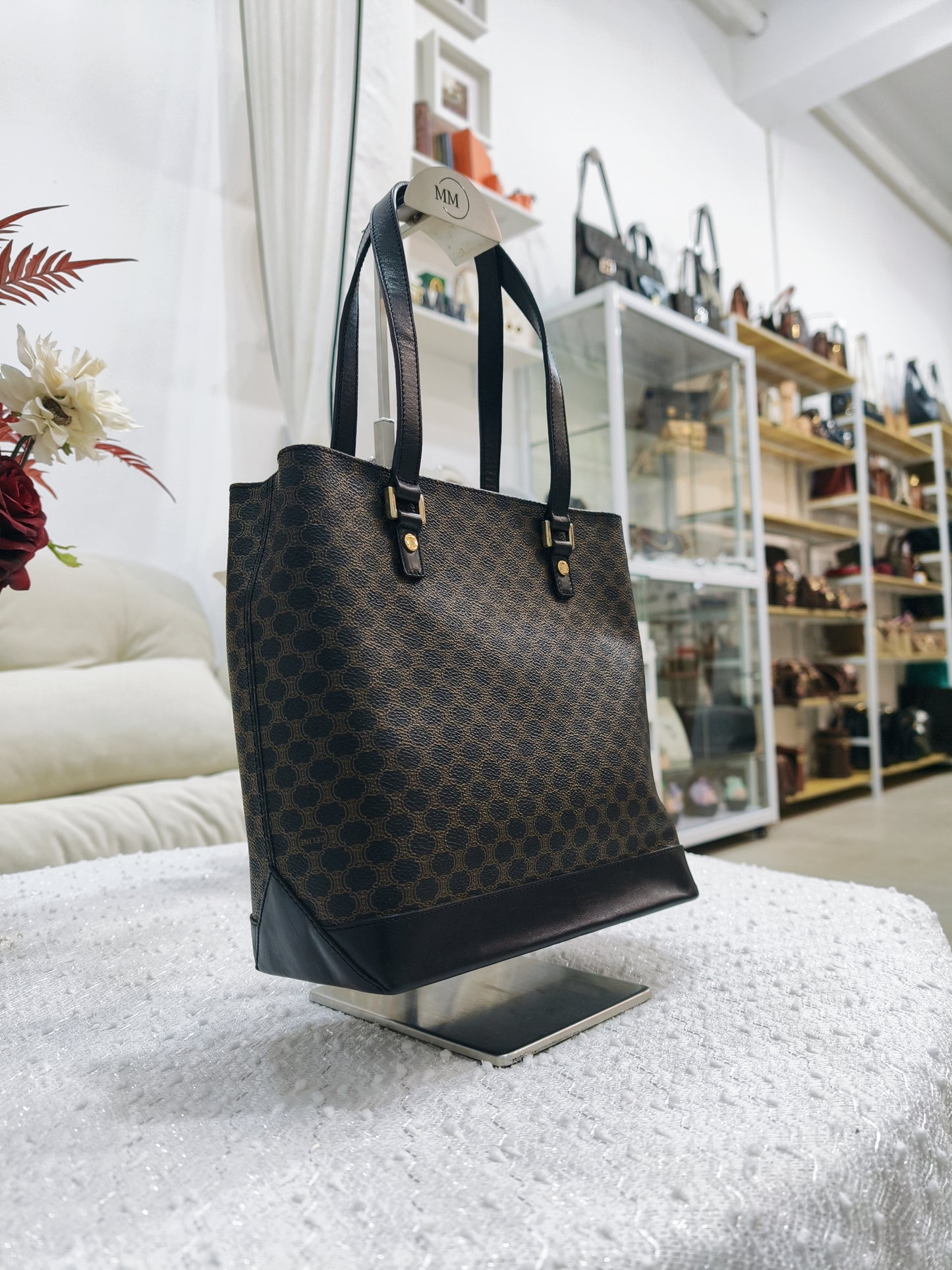 Celine Macadam Tote 黑花