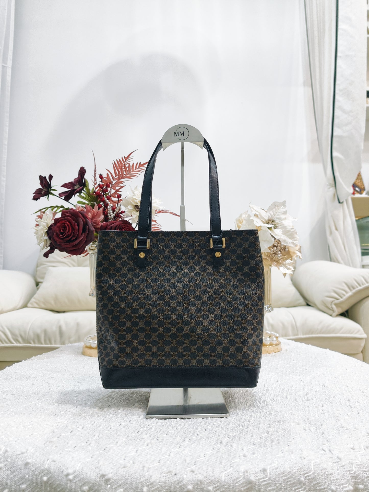 Celine Macadam Tote 黑花