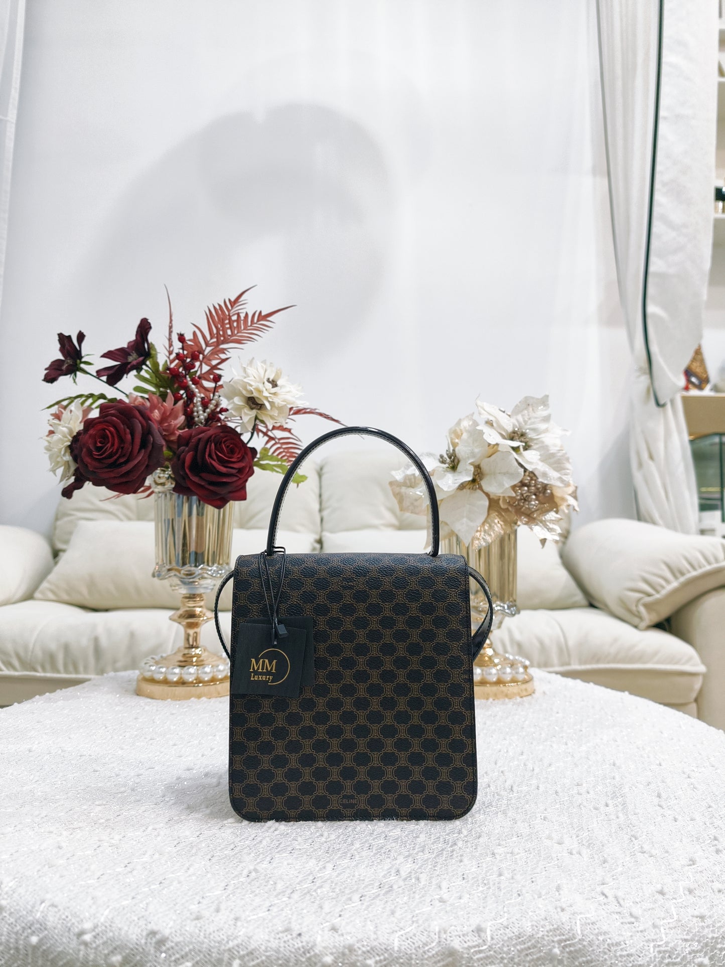 Celine Macadam 2 Way Bag 黑花馬車 **稀有**