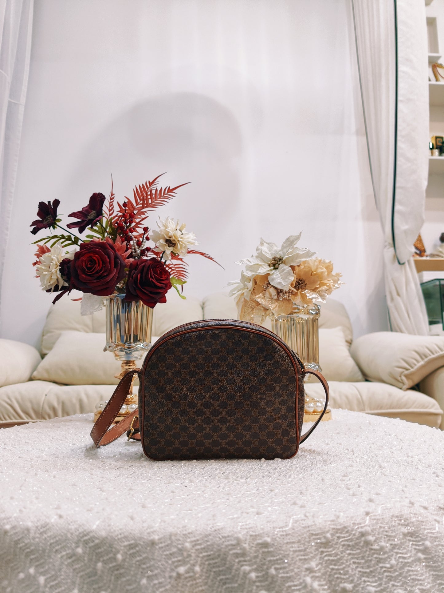 Celine Macadam Crossbody Bag (啡色)