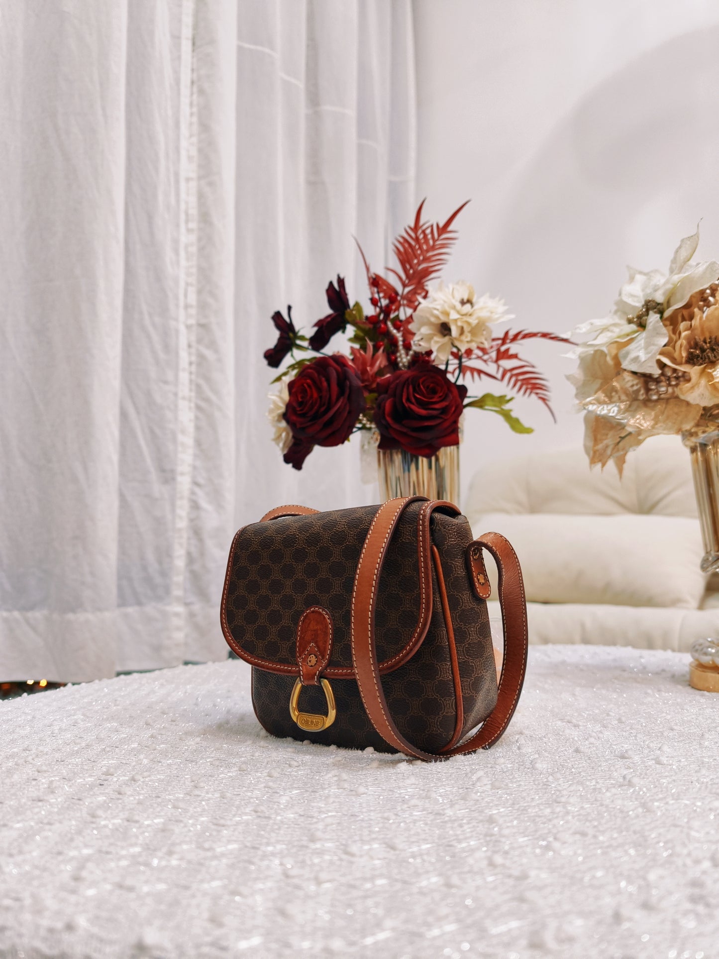 Celine Macadam Crossbody Bag (啡色)