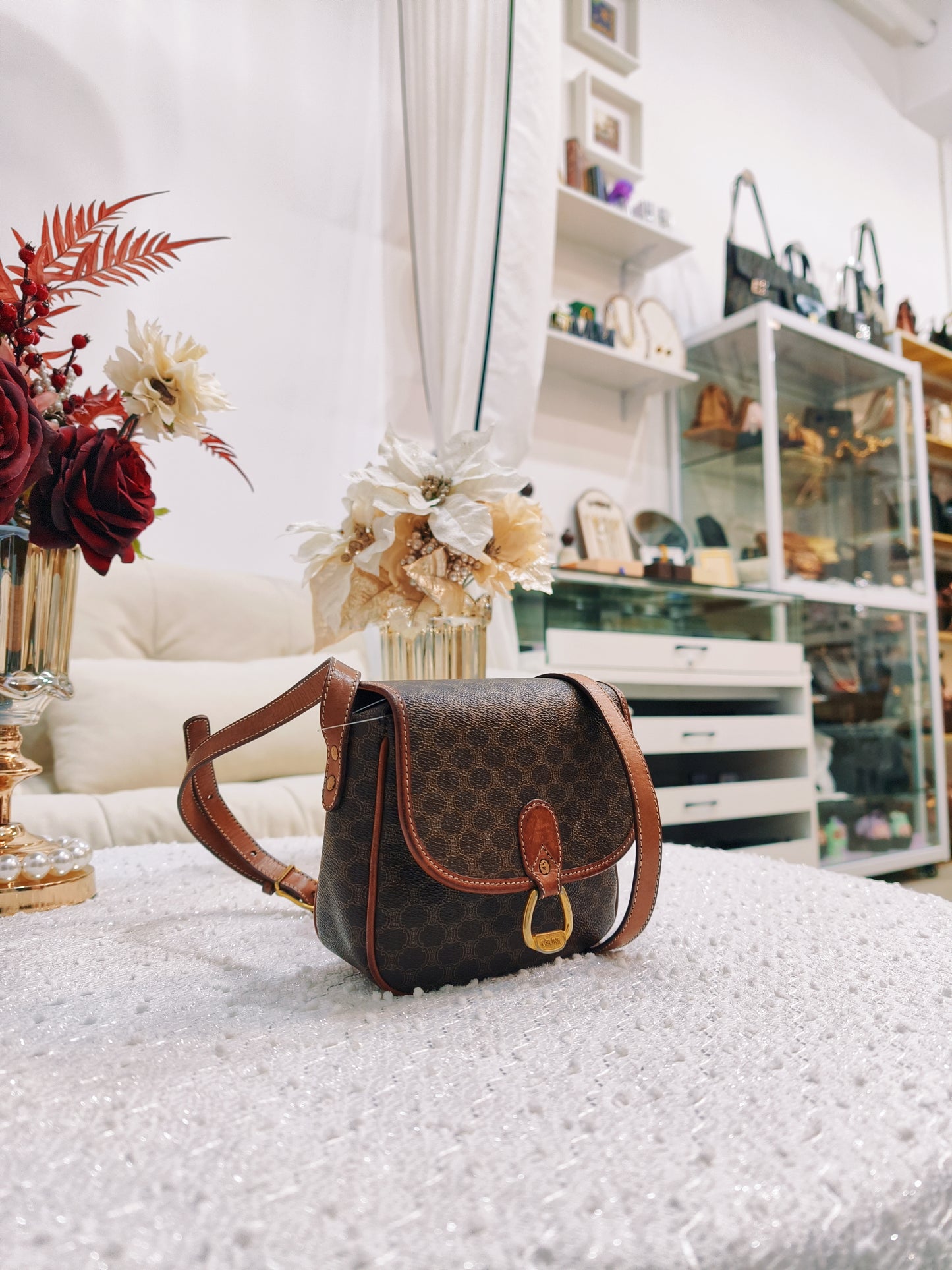 Celine Macadam Crossbody Bag (啡色)