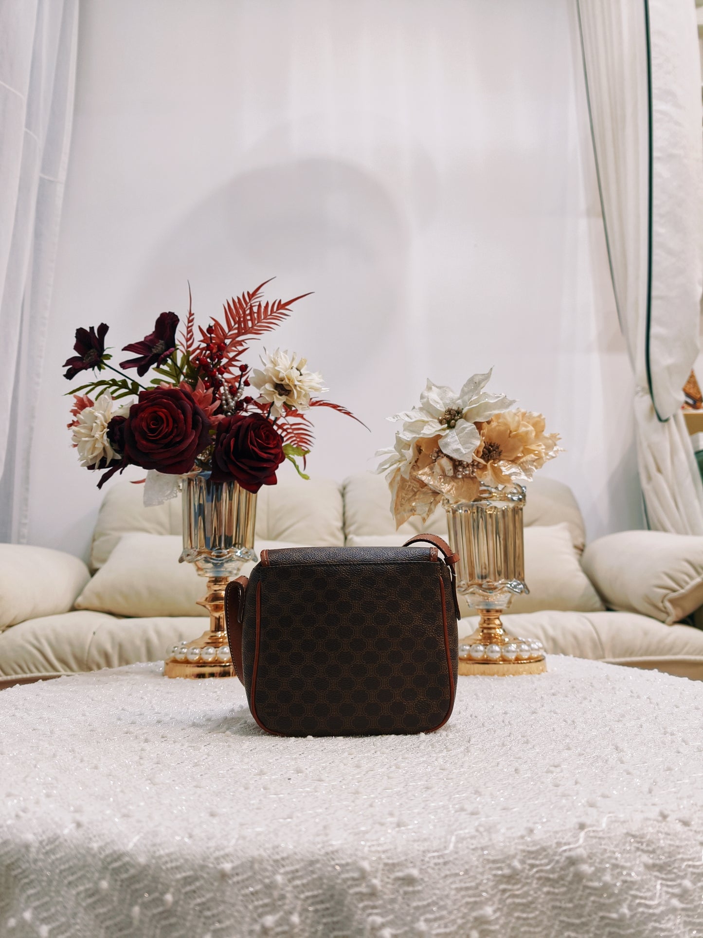 Celine Macadam Crossbody Bag (啡色)