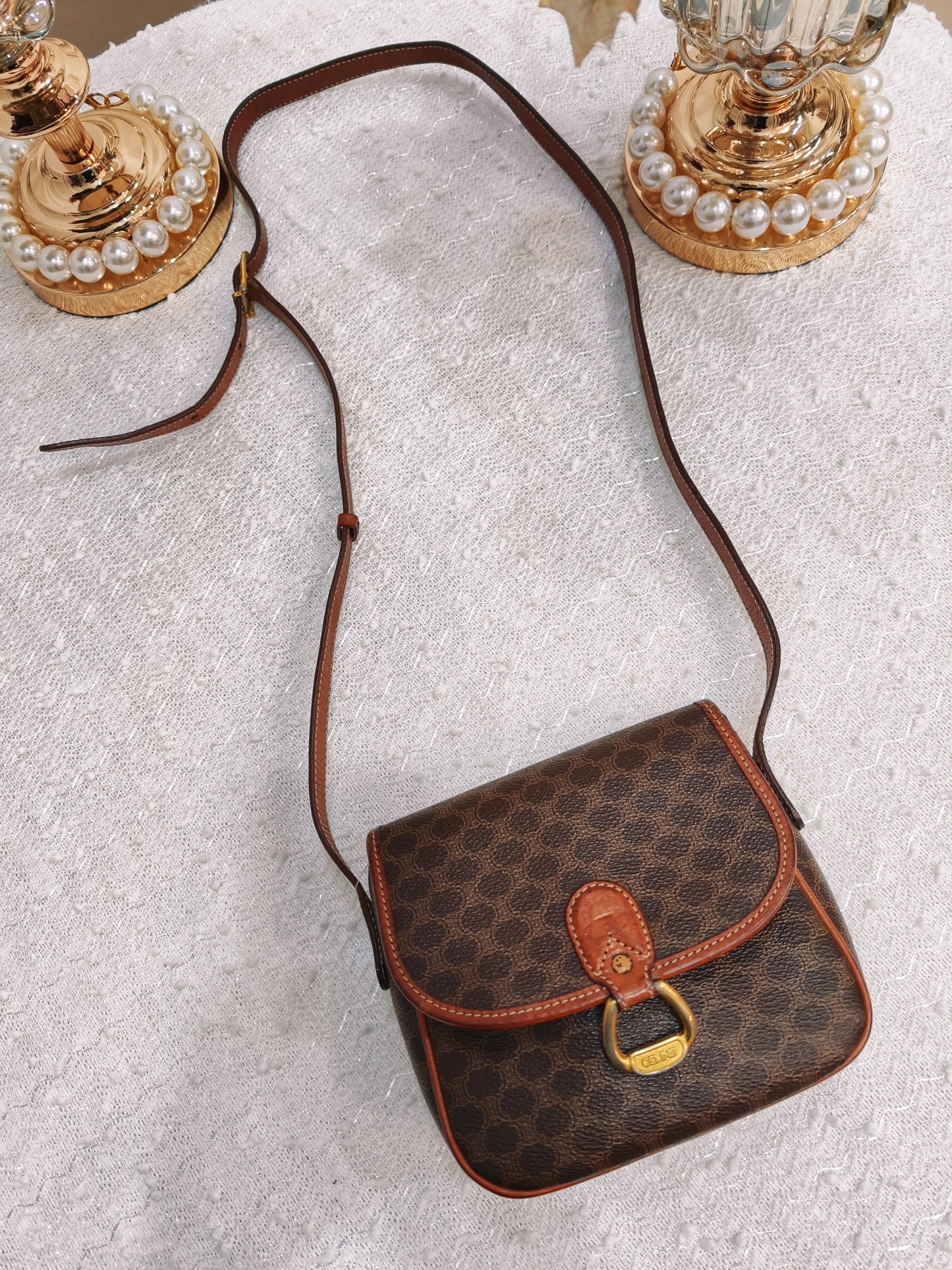 Celine Macadam Crossbody Bag (啡色)