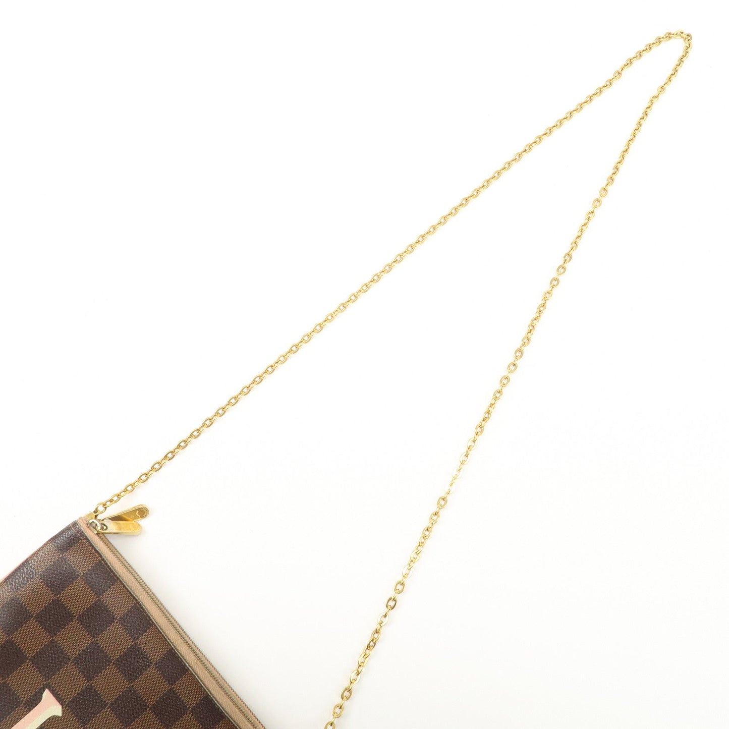 Louis Vuitton Damier Pochette Double Zip Shoulder Bag Brown N60254【Pre-order】