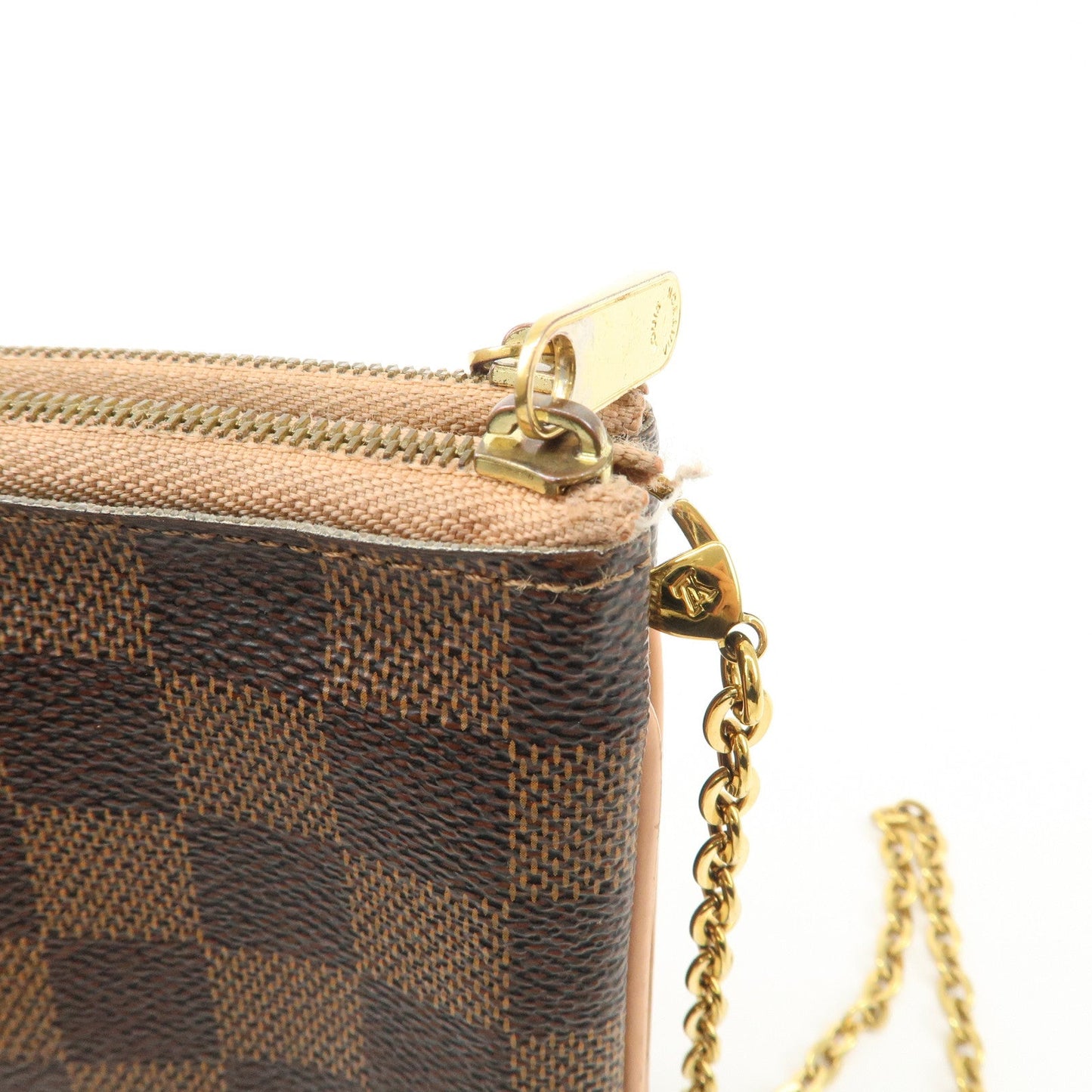 Louis Vuitton Damier Pochette Double Zip Shoulder Bag Brown N60254【Pre-order】