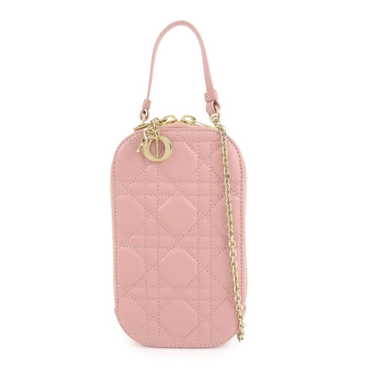 Christian Dior Cannage Leather Phone Holder Shoulder Bag【Pre-order】