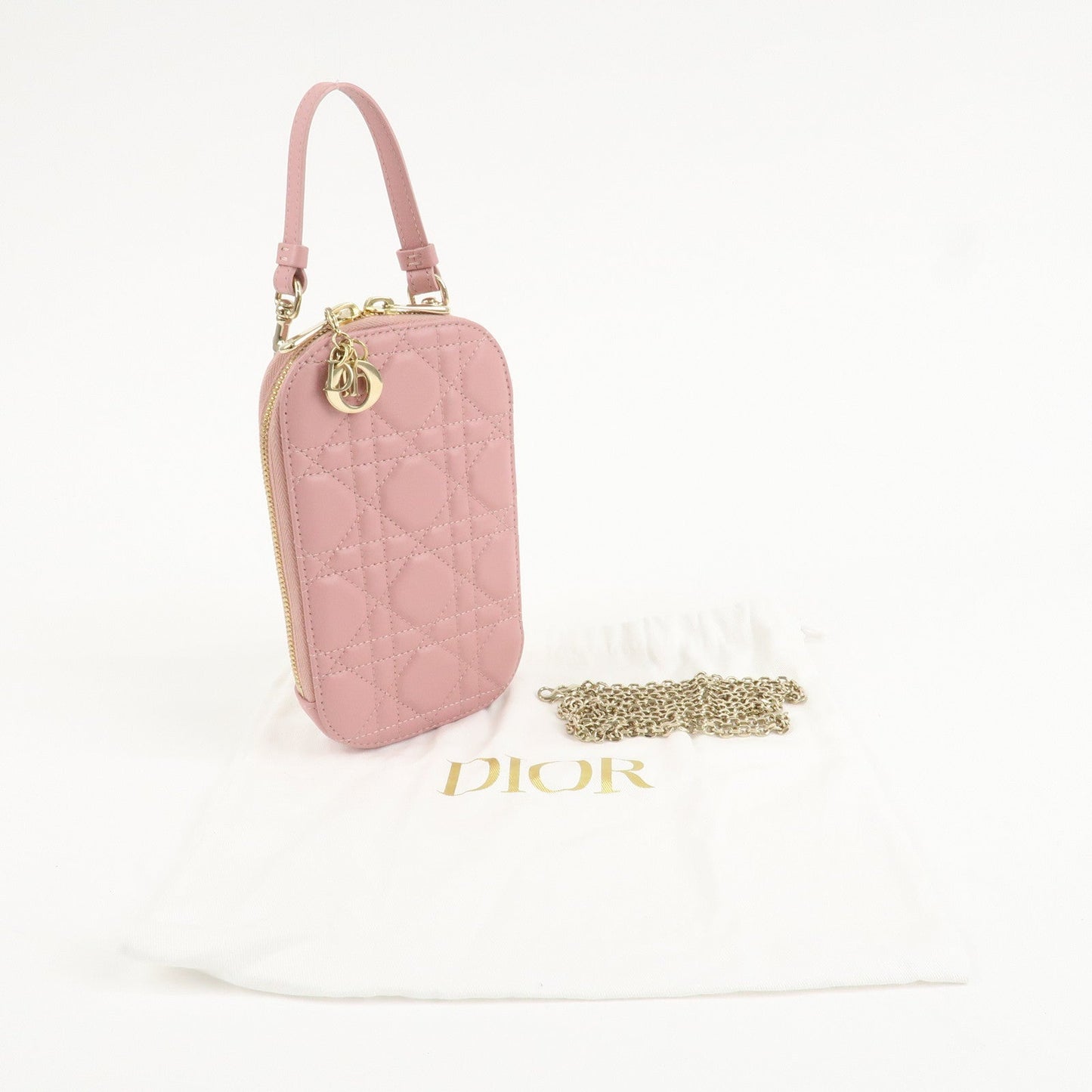 Christian Dior Cannage Leather Phone Holder Shoulder Bag【Pre-order】