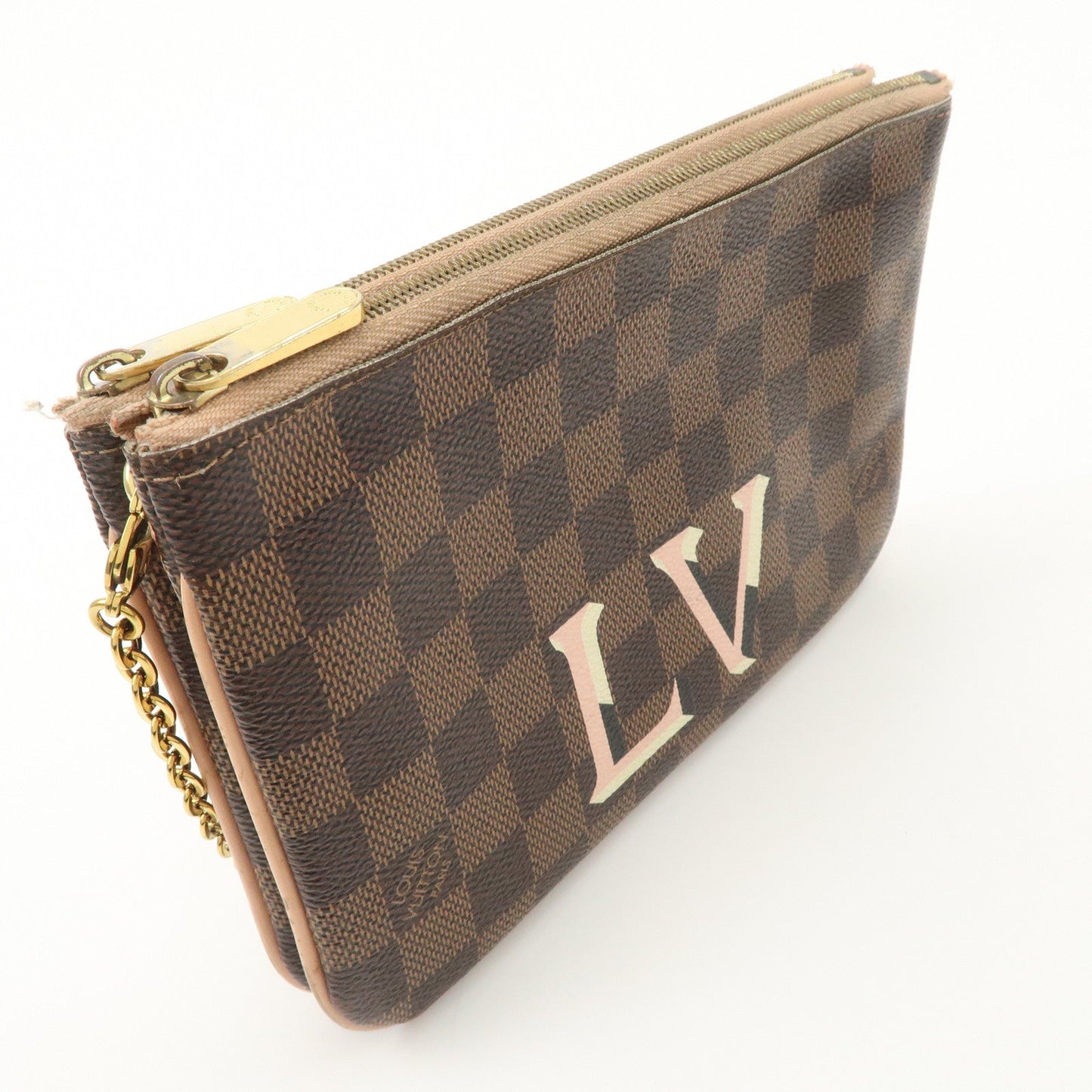 Louis Vuitton Damier Pochette Double Zip Shoulder Bag Brown N60254【Pre-order】