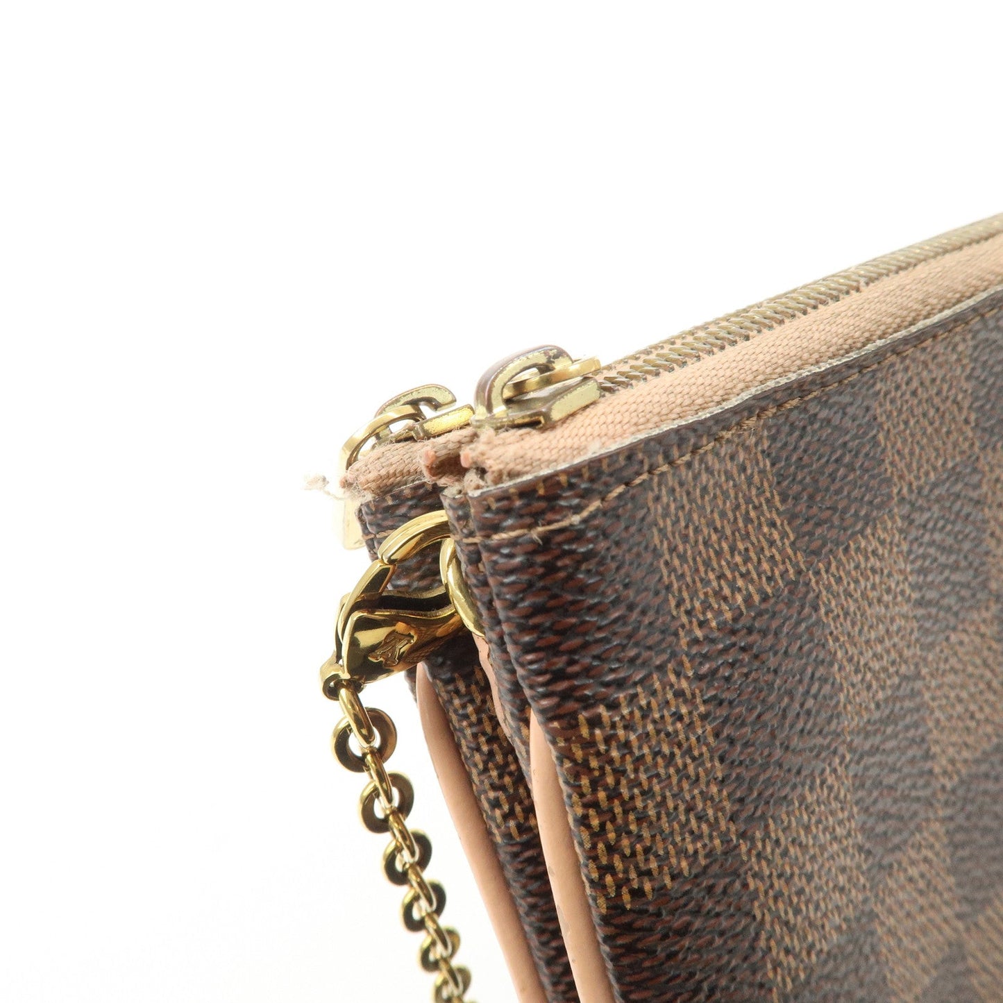 Louis Vuitton Damier Pochette Double Zip Shoulder Bag Brown N60254【Pre-order】