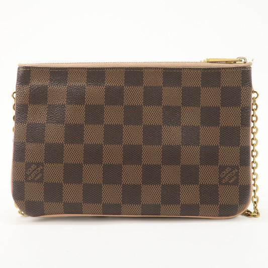 Louis Vuitton Damier Pochette Double Zip Shoulder Bag Brown N60254【Pre-order】