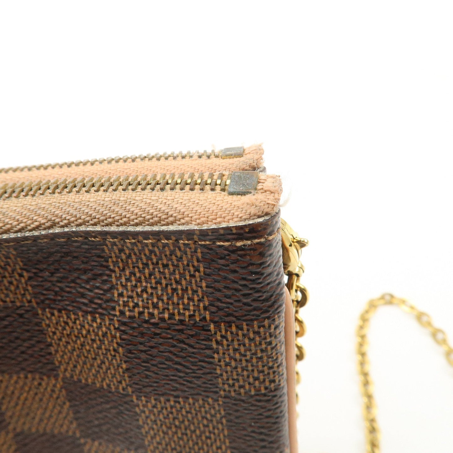 Louis Vuitton Damier Pochette Double Zip Shoulder Bag Brown N60254【Pre-order】