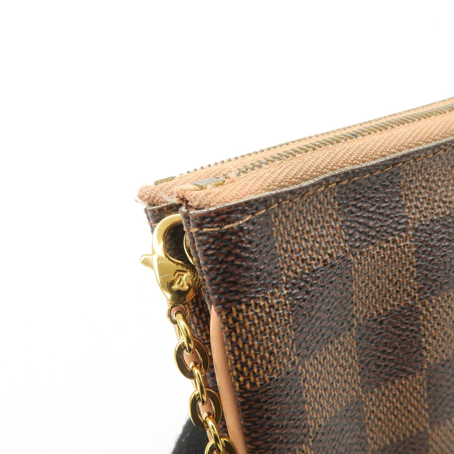 Louis Vuitton Damier Pochette Double Zip Shoulder Bag Brown N60254【Pre-order】